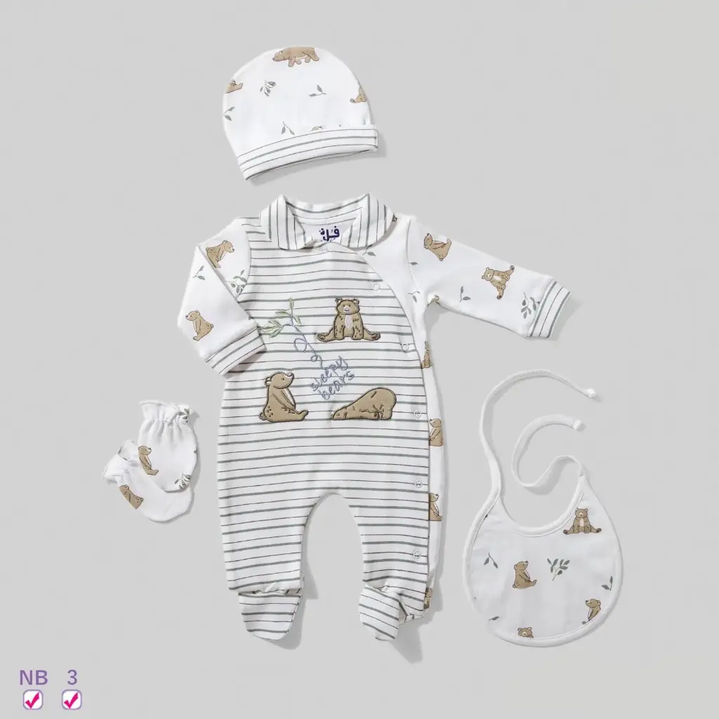 طقم بدي سوت انترلوك بيبي بير 4 قطع 15827