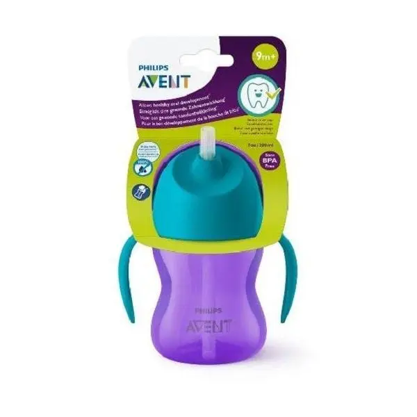 Philips Avent Straw cup (Purple) 200ml 9m plus 1Pack 796/02