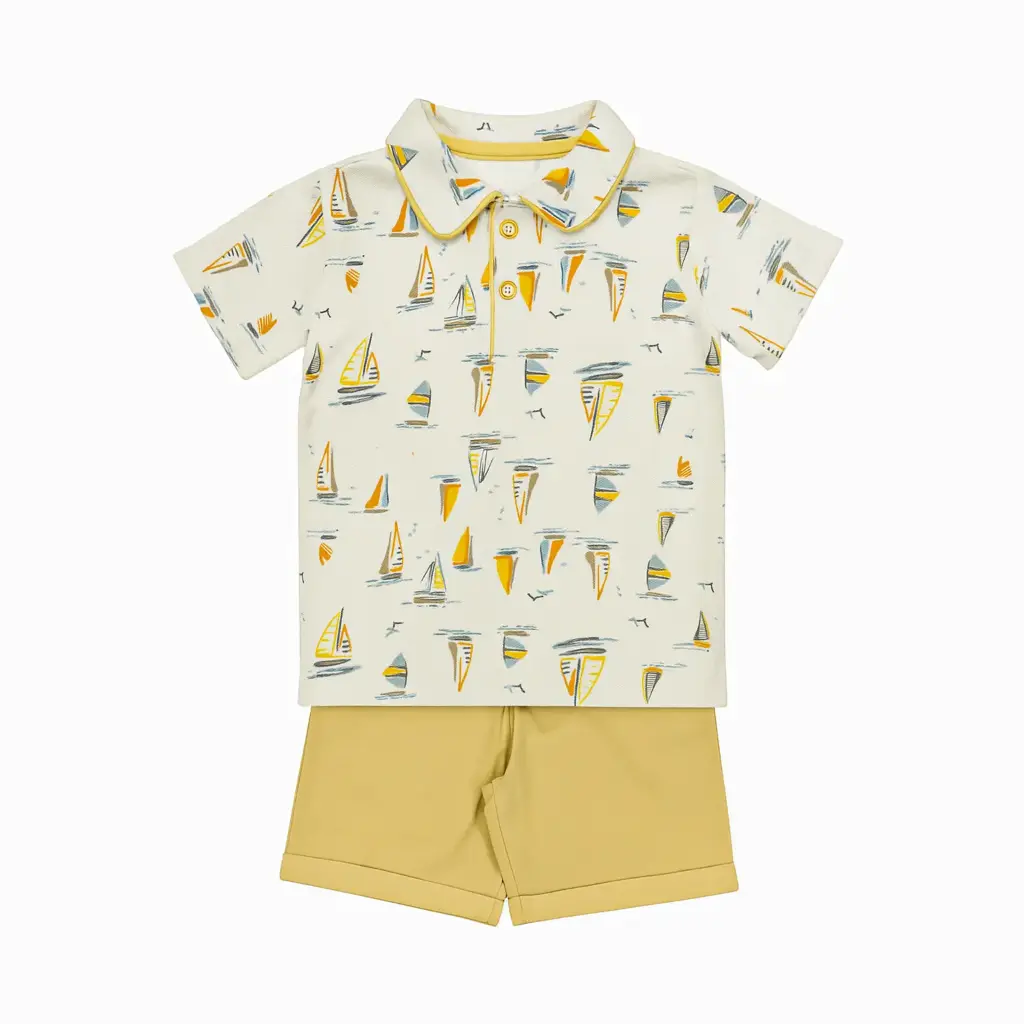 طقم شورت جبردين بيج 19292