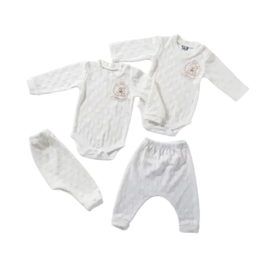 Pajama Knit-sleeve bodysuit 17544