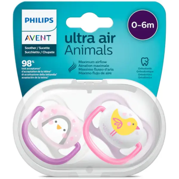 Philips Avent Pacifier Ortho Decorated 0-6m 2Pack 080/06