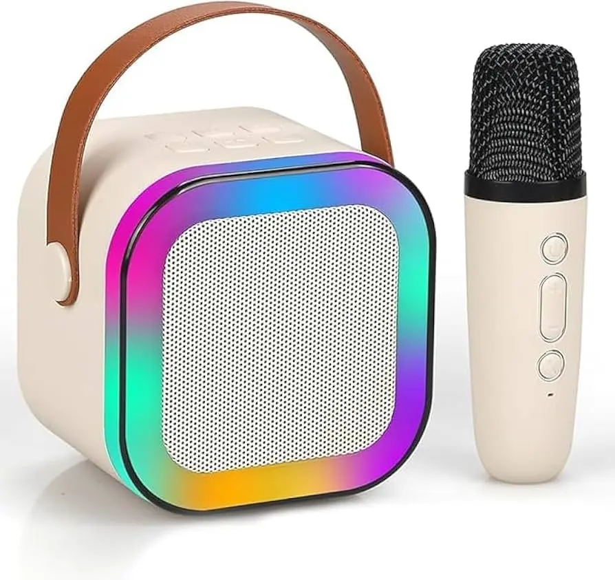 Speaker System with Wireless Microphone RGB Lights & Lossless Sound