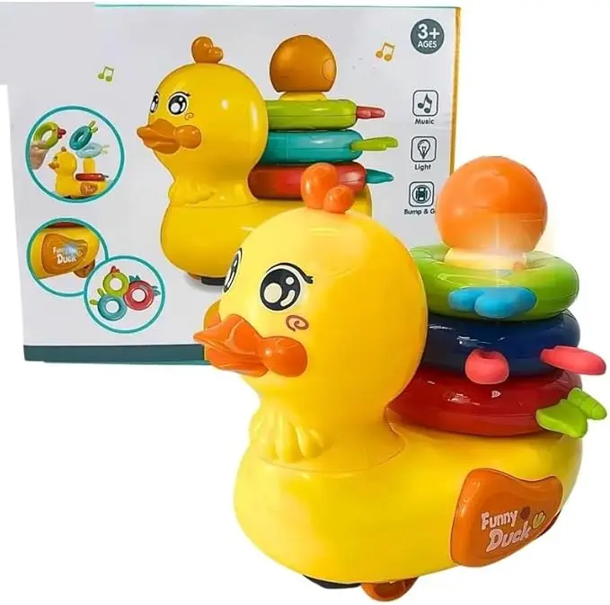 Rotating Duck Toy with Lights and Music