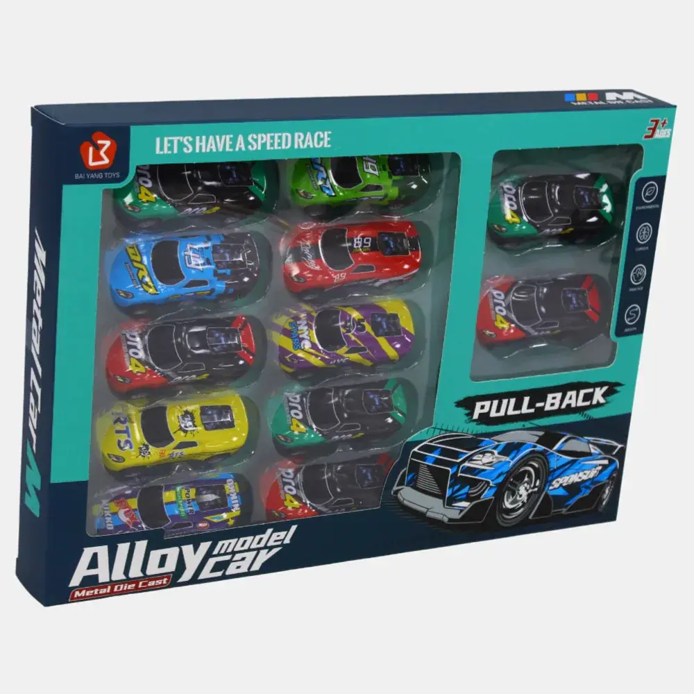 PullBack metal racing cars in a box 12in1 A34-355 868-12/12A 