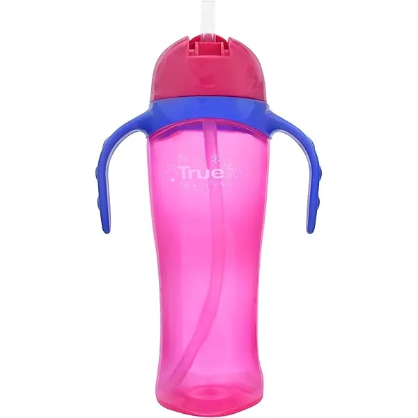 True Gold Straw Cup 330ml 12m+ with handles 4139