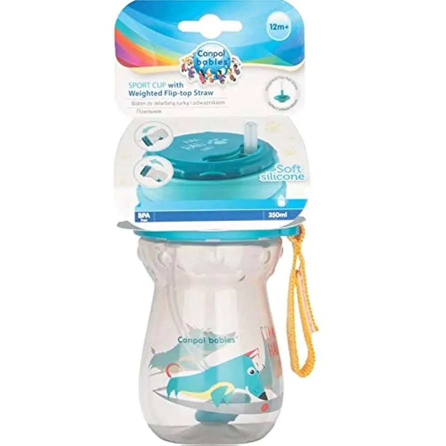 Canpol babies Sport Cup with Flip-top Weighted Straw 350ml CAT 56/521