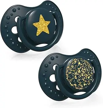 Dynamic silicone pacifier Stardust - 3-6 m, 2 pcs 22/893