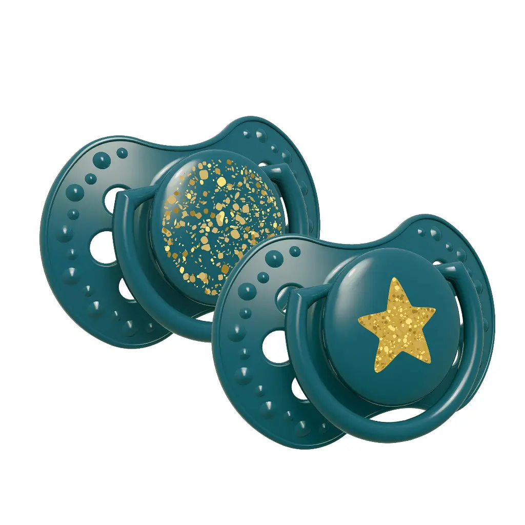 Dynamic silicone pacifier Stardust - 6-18 m, 2 pcs  22/894 