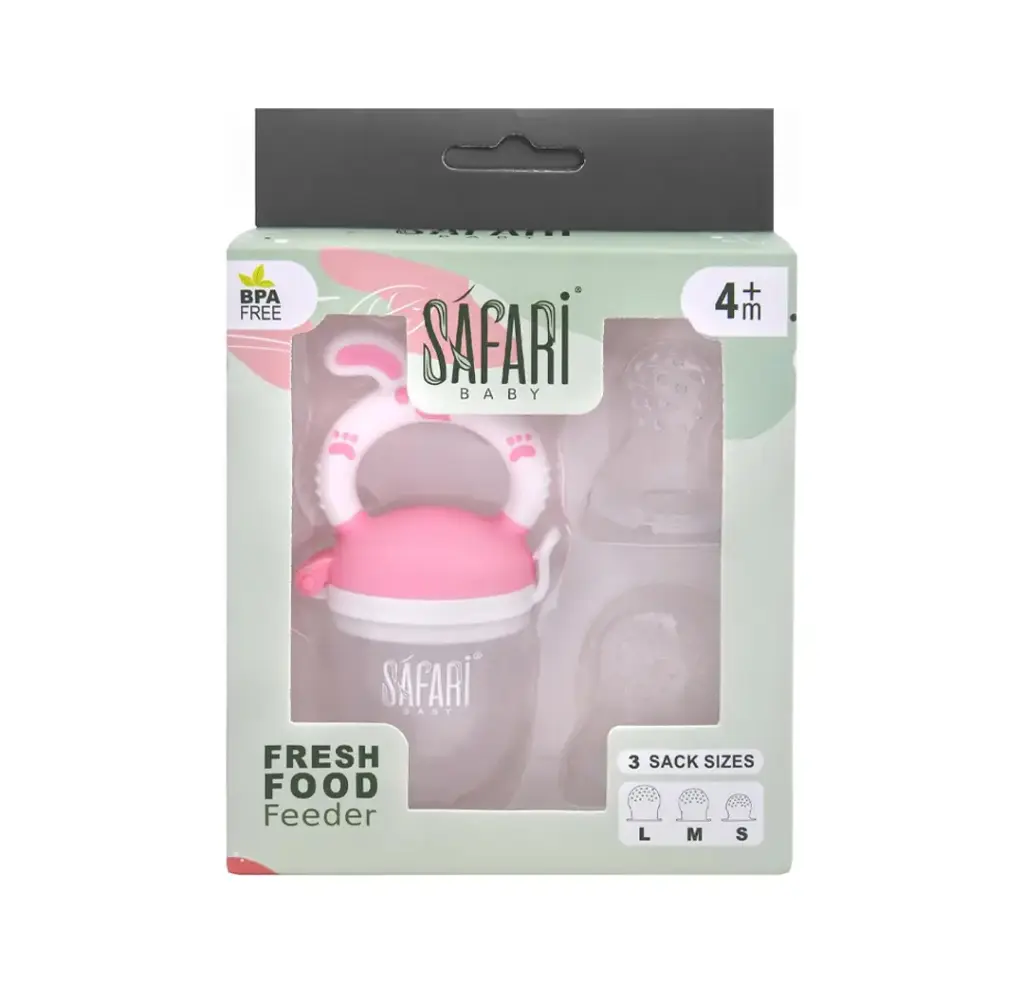 وحدة تغذية فواكه سيليكون سفاري مع 3 أحجام احتياطية