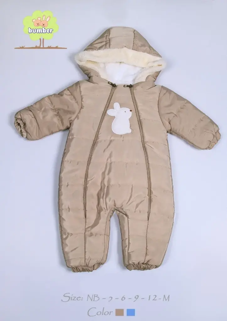 Baby rabbit Long-Sleeved Fleeced Overall
