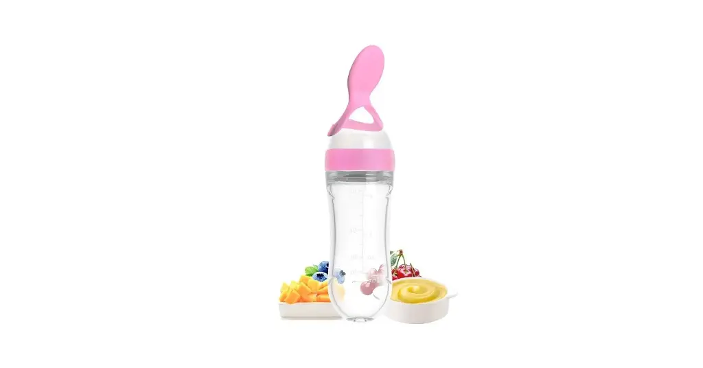 smart baby Silicon Feeding Bottle and Spoon