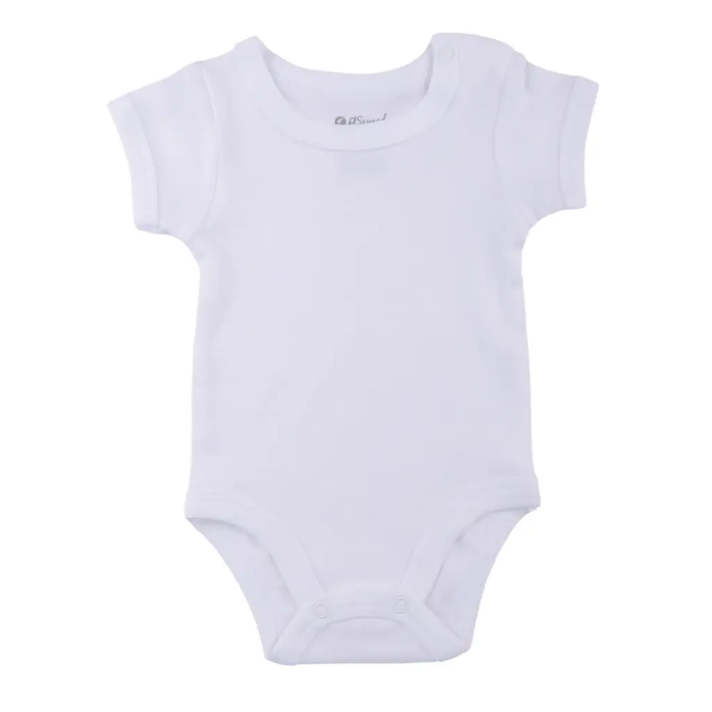 Bodysuit 2/1, white interlock (159) 9-18