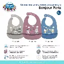 Canpol babies Silicone Bib with Pocket BONJOUR PARIS 74/027