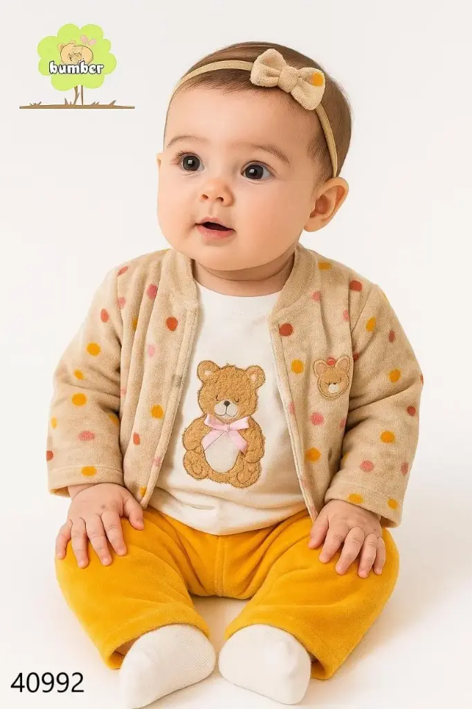 بيجامة مخمل 3 قطع 992+986