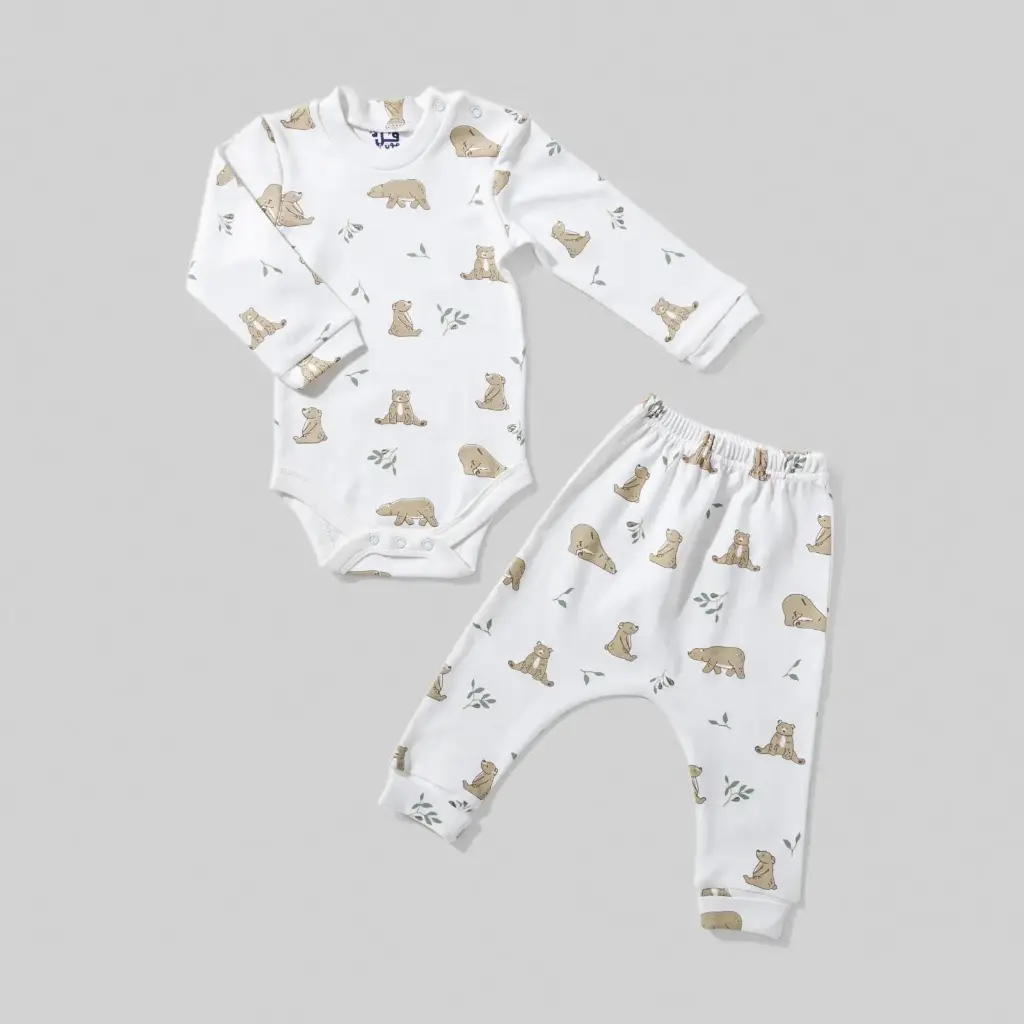 FULL MOON Badi interlock baby bear pajamas 17423   