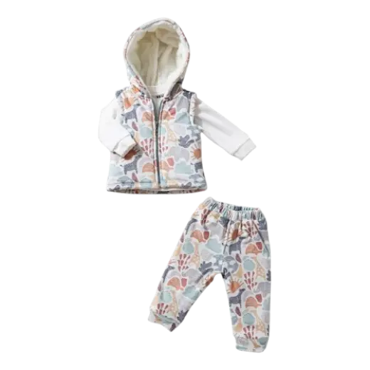 بيجامة هايدي 3 قطع، سترة كرتونية حيوانات 17410