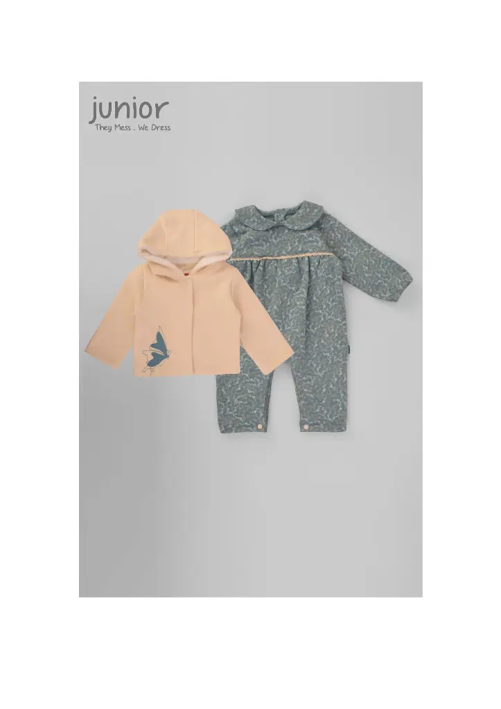 سالوبيت + جاكيت بالكبيشون مطبوع Butterfl739-24