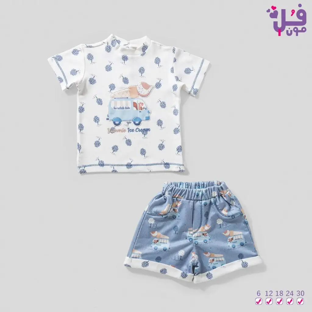 طقم تيشرت و شورت19259