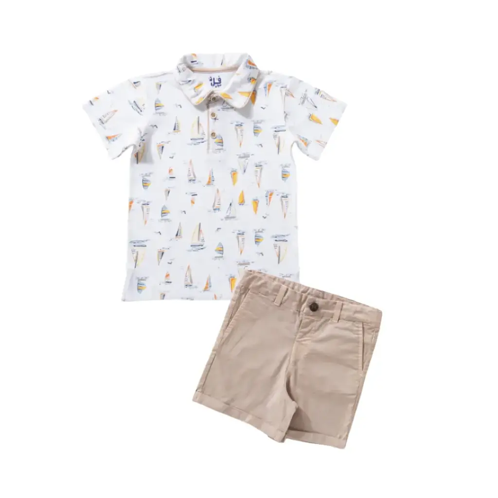 طقم شورت جبردين كافيه291+ 19295