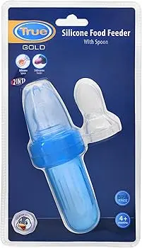 [420] True Gold Food feeder 2in1 spout & silicon spoon 4126 