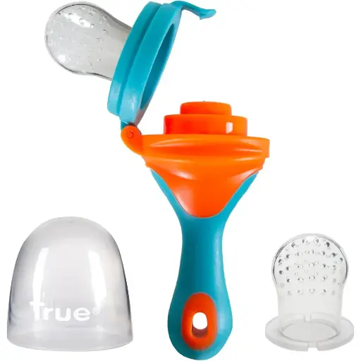 [2092] True Silicon fruit feeder for fruits & vegetables with handle 2017