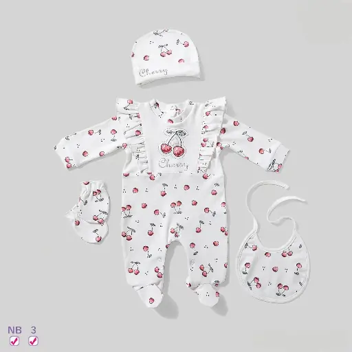 [2988]  4-piece interlock bodysuit set, Tishre 15831