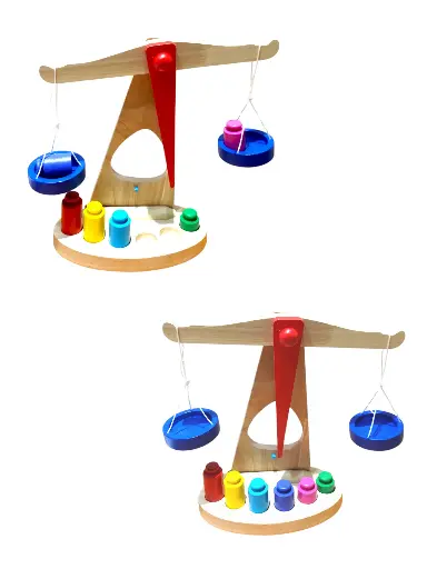 [10353] Wooden balance scales toys