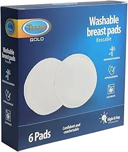 [4482] True Gold Reusable Washable Breast Pads 6pcs 4888