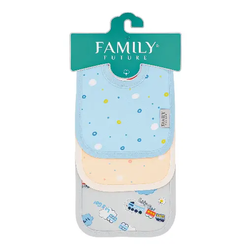 [5482] family future cotton bib 3 pcs 