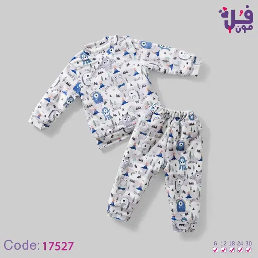 [5718] بيجامه هايدي مبطن فرو 17527