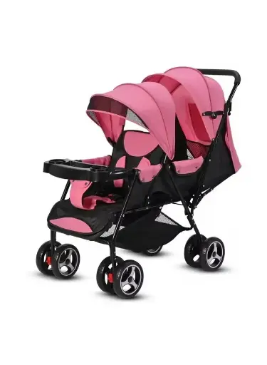 [2492] stroller twins pink