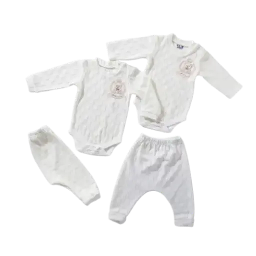 [5798] Pajama Knit-sleeve bodysuit 17544