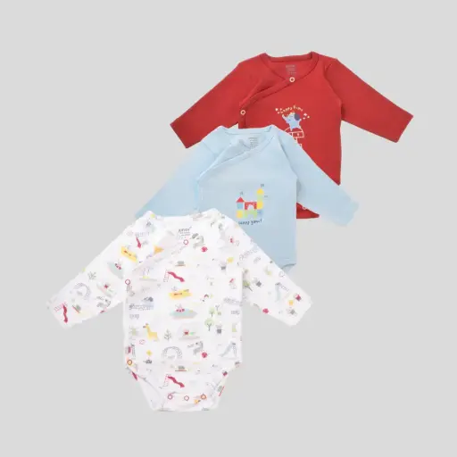 [20512]  junior sleeve kimono pack of 3 6305-18