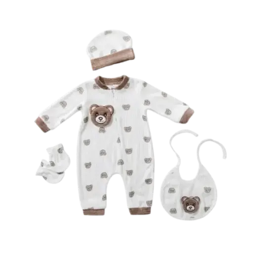 [5960] Velvet Salopette Set of 4 Pieces 15936