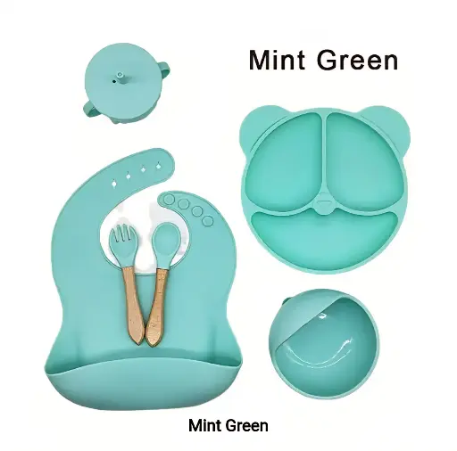 [3635] silicon baby cutlery set 