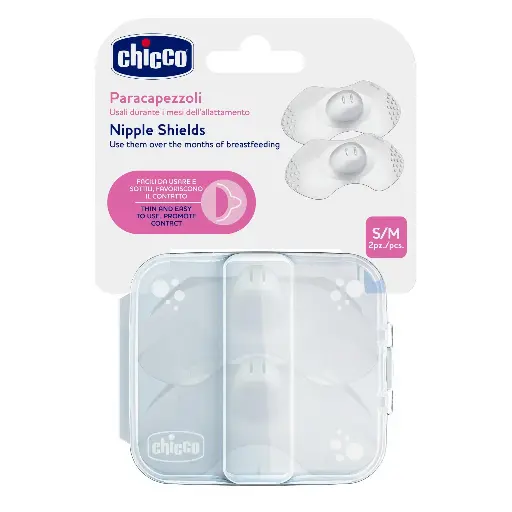 [20602]  CHICCO Skint To Skin Silicone Nipple Shield S/M 0466