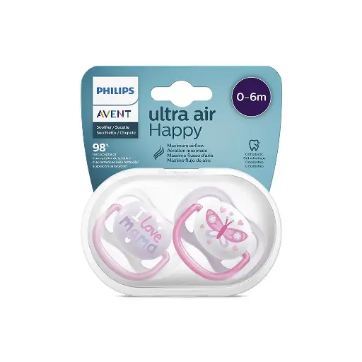[6043] Philips Avent Pacifier Air Coll 0-6m 2Pack 080/02
