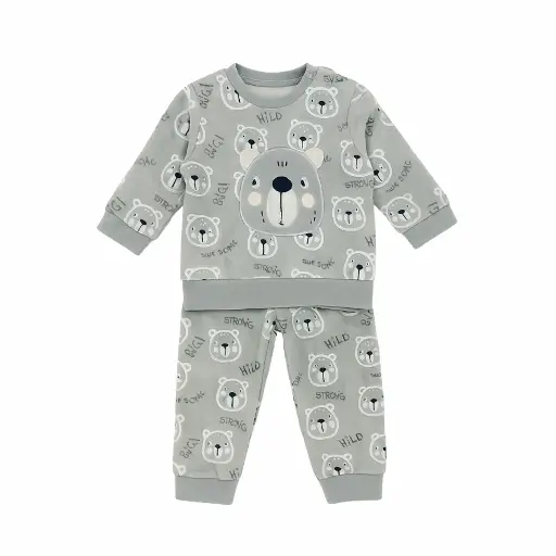 [6058] Pajama Set 2Pcs Velvet 17536