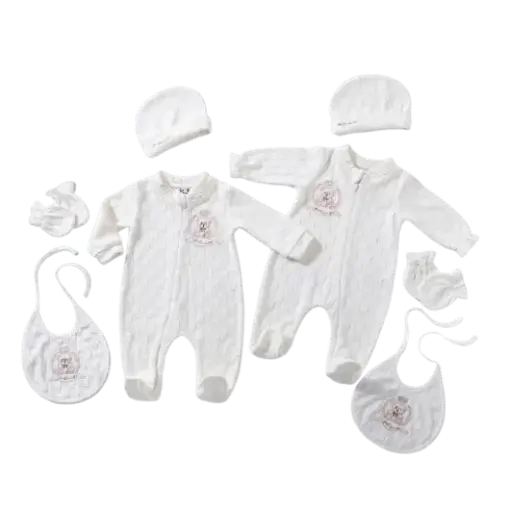 [5127] 4Pcs Knit Salopette Set 15953