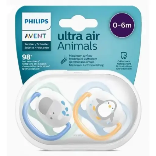 [2364] Philips Avent Pacifier Ortho Decorated 0-6m 2Pack 080/05 