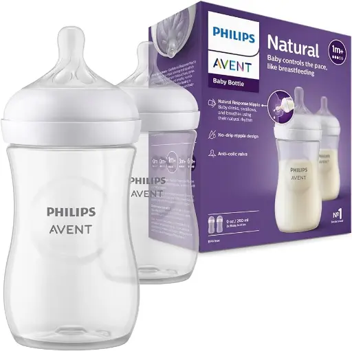 [10531] Philips Avent Natural Response Bottle 1M+ 260ml 2Pack 903/02
