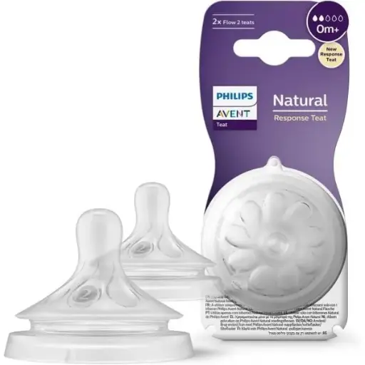 [10540] Philips Avent Natural Response Nipple 0M+ 2Pack 962/02