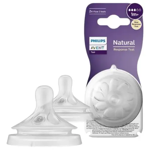 [10541] Philips Avent Natural Response Nipple 1M+ 2Pack 963/02