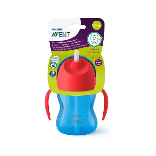 [11482] Philips Avent Straw cup (blue) 200ml 9m plus 1Pack 796/01