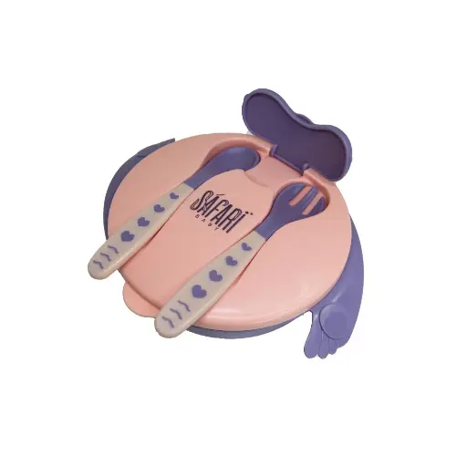 [485] Safari divisible plate with spoon and fork 1pcs S705 