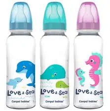 [1830] Canpol babies Narrow Neck Bottle 250ml LOVE & SEA 59/400