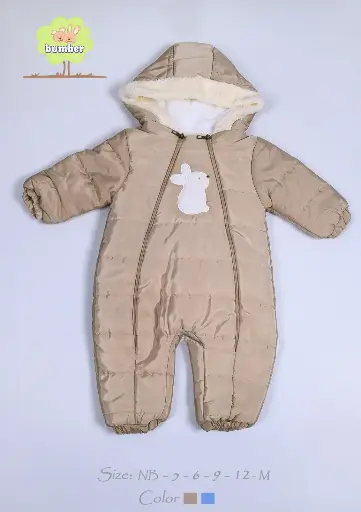 [3152] Baby rabbit Long-Sleeved Fleeced Overall