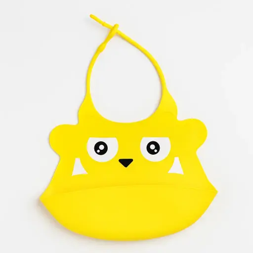 [10336] Silicone bib with plate