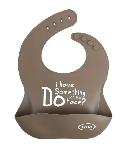 [4487] True Gold Silicon bib with pouch 4505