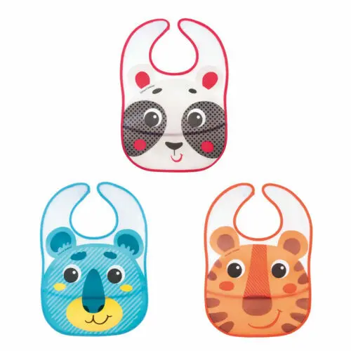 [1861] Canpol babies Waterproof Bib with Pocket HELLO LITTLE beige 9/232